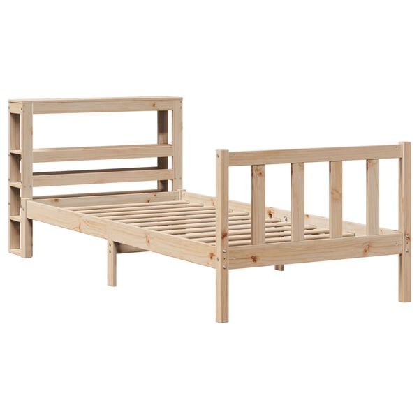 vidaXL Bed Frame without Mattress 100x200 cm Solid Wood Pine