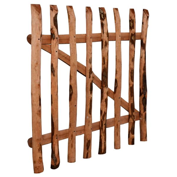 vidaXL Single Fence Gate Impregnated Hazel Wood 100x90 cm