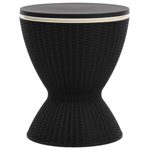 vidaXL 3-in-1 Ice Cooler Table Black Polypropylene