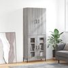 vidaXL Highboard Grey Sonoma 69.5x34x180 cm Engineered Wood