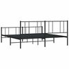 vidaXL Metal Bed Frame without Mattress with Footboard Black 183x213cm