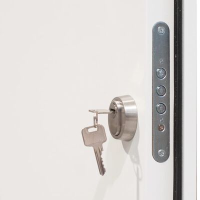 vidaXL Aluminium Front Door White 110x207.5 cm