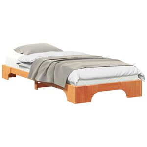 vidaXL Bed Frame Brown 80 x 220 cm Solid Pine Wood