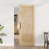 vidaXL Sliding Door Brown 73.5 x 198.5 cm Solid Pine Wood