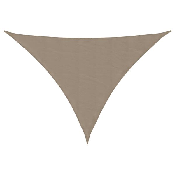 vidaXL Sunshade Sail Oxford Fabric Triangular 5x7x7 m Taupe