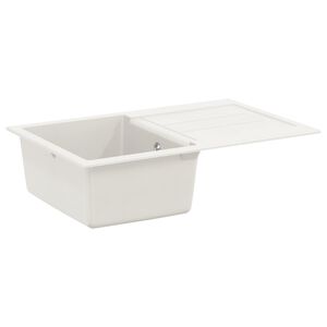 vidaXL Sink White 780 x 500 mm 80% Quartz and 20% Resin