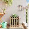 vidaXL Garden Planter with Fence Design 50x50x50 cm Impregnated Wood Pine