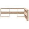 vidaXL Bookcase Headboard L-Shaped 120 cm Solid Wood Pine