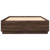 vidaXL Bed Frame with LED without Mattress Brown Oak 120x200 cm