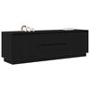 vidaXL TV Cabinet with LED Lights Black Oak 160.5x41x50 cm