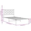 vidaXL Metal Bed Frame without Mattress with Headboard Black 90x200cm