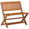 vidaXL Children Bench 1 -Seater 61 x 38 x 57 cm Solid Eucalyptus Wood
