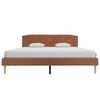 vidaXL Bed Frame without Mattress Brown Fabric 150x200 cm King Size