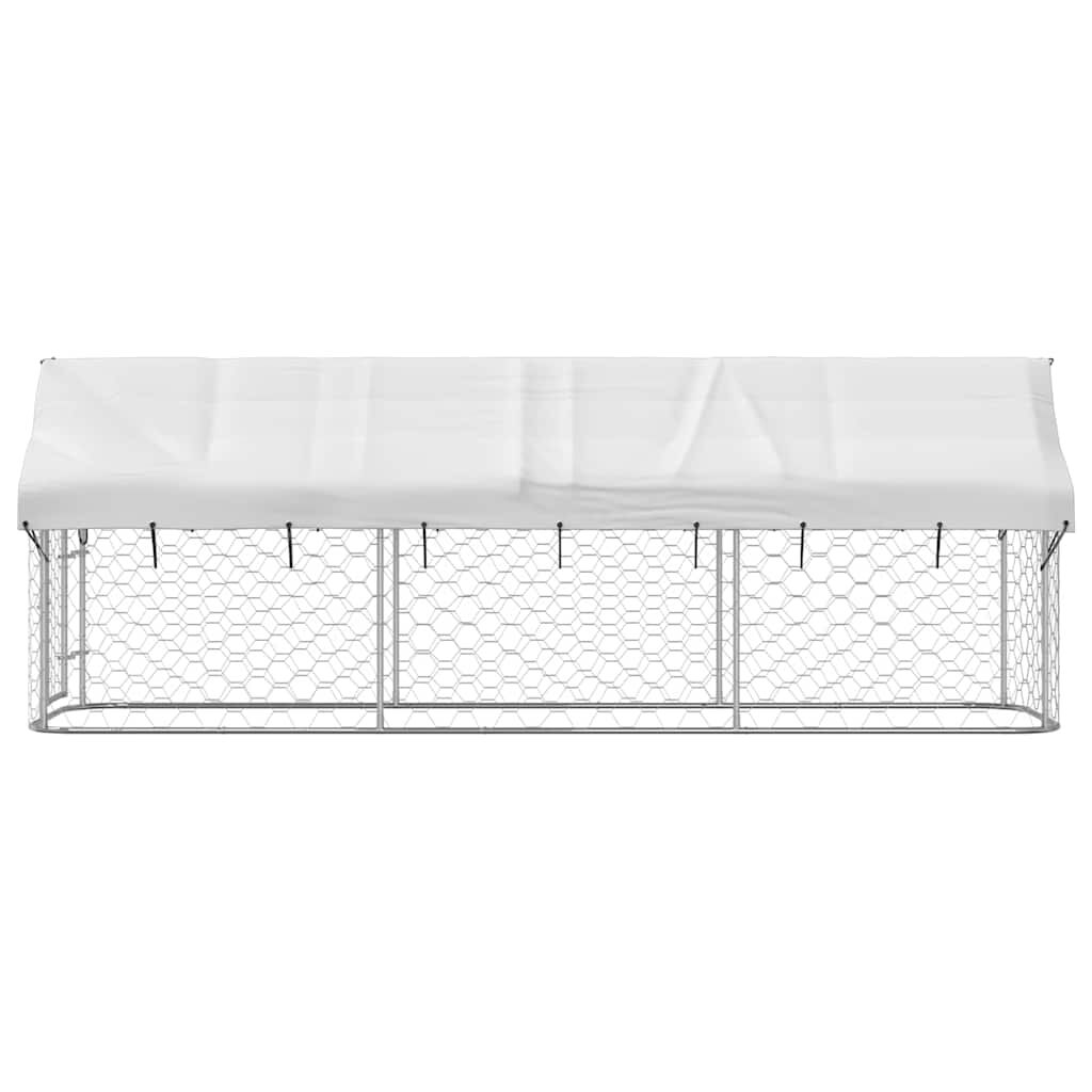 vidaXL Outdoor Dog Kennel with Roof 400x100x150 cm