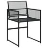 vidaXL 7 Piece Garden Dining Set Black Poly Rattan