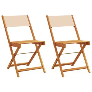 vidaXL Bistro Chair | Set of 2 | Beige