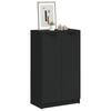 vidaXL Shoe Cabinet Black 59x35x100 cm Engineered Wood