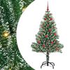 vidaXL Artificial Christmas Tree Snow Flocked with LED Light 150 cm