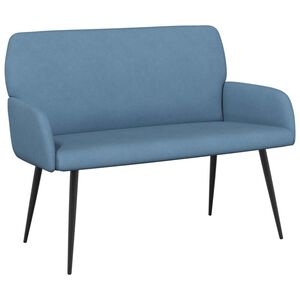 vidaXL 2 Seater Sofa with Metal Legs 2-Seater Blue Corduroy Fabric