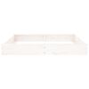 vidaXL Sandbox with Seats White Square Solid Wood Pine