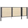 vidaXL Fence Gate Steel and Spruce Wood 413x175 cm
