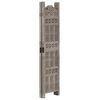 vidaXL Hand carved 4-Panel Room Divider Grey 160x165 cm Solid Mango Wood