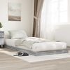 vidaXL Floor Bed Frame Grey Sonoma 76.5 x 200 cm Engineered Wood