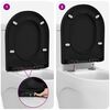 vidaXL Toilet Seat Adjustable Black 48 x 36.5 x 4.5 cm Polypropylene