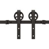 vidaXL Sliding Door Hardware Kit 400 cm Steel Black