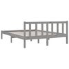 vidaXL Bed Frame without Mattress Grey Solid Wood 140x200 cm