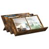 vidaXL Magazine Rack Smoked Oak 65 x 53 x 28.5 cm Engineered Wood