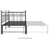 vidaXL Pull-out Sofa Bed Frame without Mattress Black Metal 90x200 cm