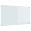 vidaXL Kitchen Backsplash White 110 x 60 cm Tempered Glass