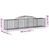 vidaXL Arched Gabion Baskets 30 pcs 300x50x60/80 cm Galvanised Iron