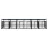 vidaXL Outdoor Dog Kennel with Roof Steel 11.26 m²