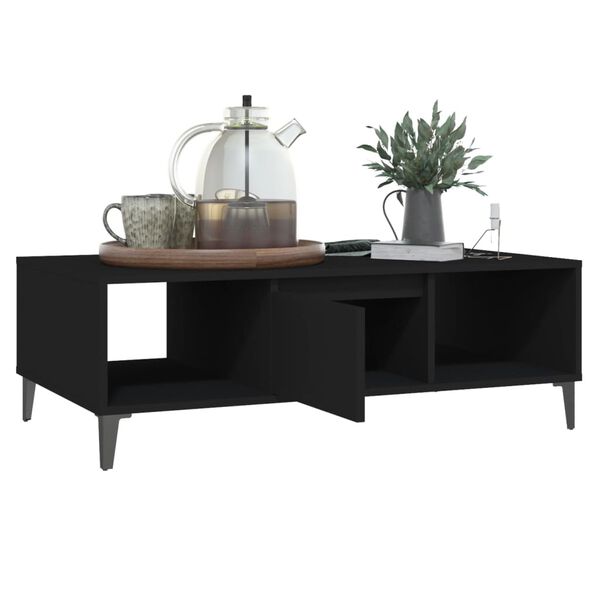 vidaXL Coffee Table Black 103.5x60x35 cm Engineered Wood