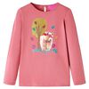 vidaXL Kids' T-shirt with Long Sleeves Old Pink 128