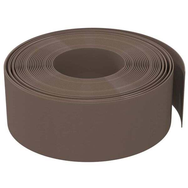 vidaXL Garden Edgings 3 pcs Brown 10 m 20 cm Polyethylene