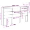vidaXL Headboard Cabinet with LED Old Wood 180x17x102 cm