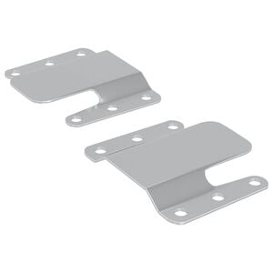 vidaXL Flush Mount Bracket 2 pcs Silver 75 x 66 x 1.4 mm Steel