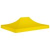 vidaXL Party Tent Roof 4.5x3 m Yellow 270 g/m&sup2;