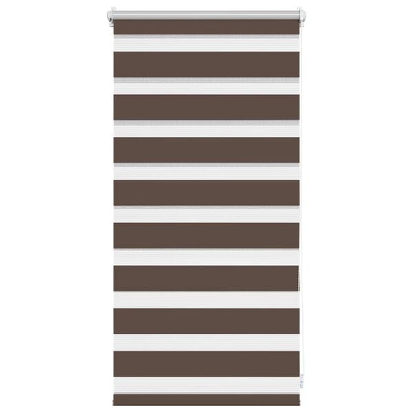 vidaXL Zebra blind 40.9x100 cm Fabric Width 36.7 cm coffee