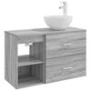 vidaXL Bathroom Furniture Set 2 pcs Grey Sonoma Engineered Wood