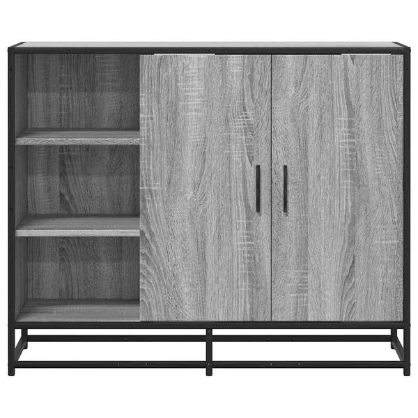 vidaXL Sideboard Grey Sonoma 92x35x76 cm Engineered Wood