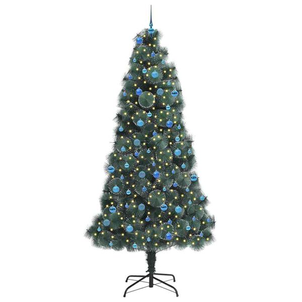 vidaXL Artificial Pre-lit Christmas Tree with Ball Set Green 240 cm