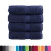 vidaXL Premium Guest Towels "SOLUND" 4 pcs Navy Blue 30x50 cm 600 gsm