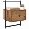 vidaXL Bedside Cabinet Old Wood 35 x 30 x 51 cm Engineered Wood