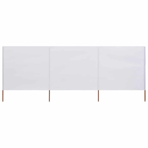 vidaXL 3-panel Wind Screen Fabric 400x120 cm White