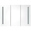 vidaXL LED Bathroom Mirror Cabinet Concrete Grey 89x14x62 cm