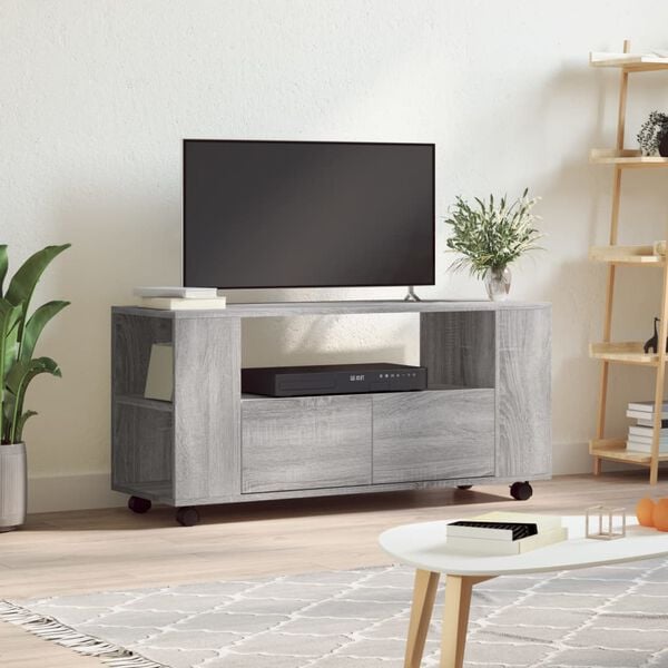 vidaXL TV Cabinet Grey Sonoma 102x34.5x43 cm Engineered Wood